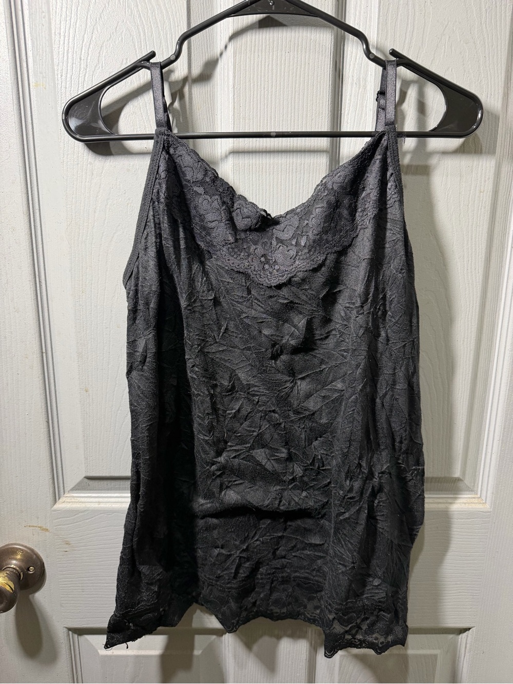 dressbarn Black Lace-Trim Camisole